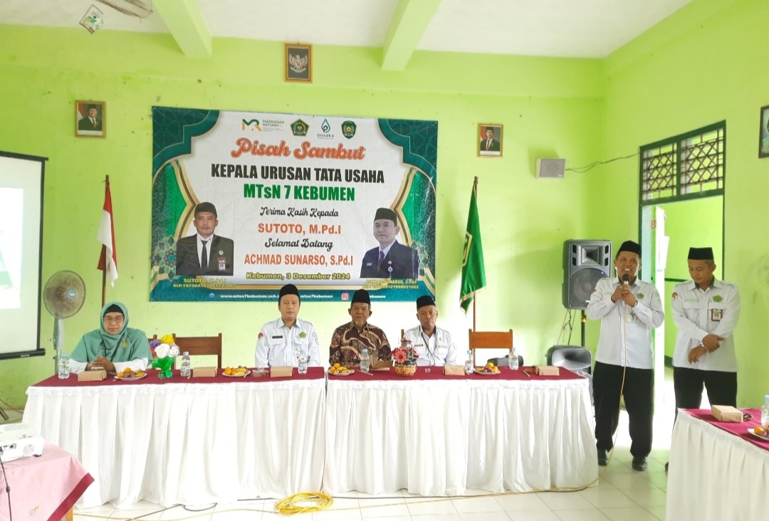 Pisah Sambut  Kepala Urusan Tata Usaha MTsN 7 Kebumen
