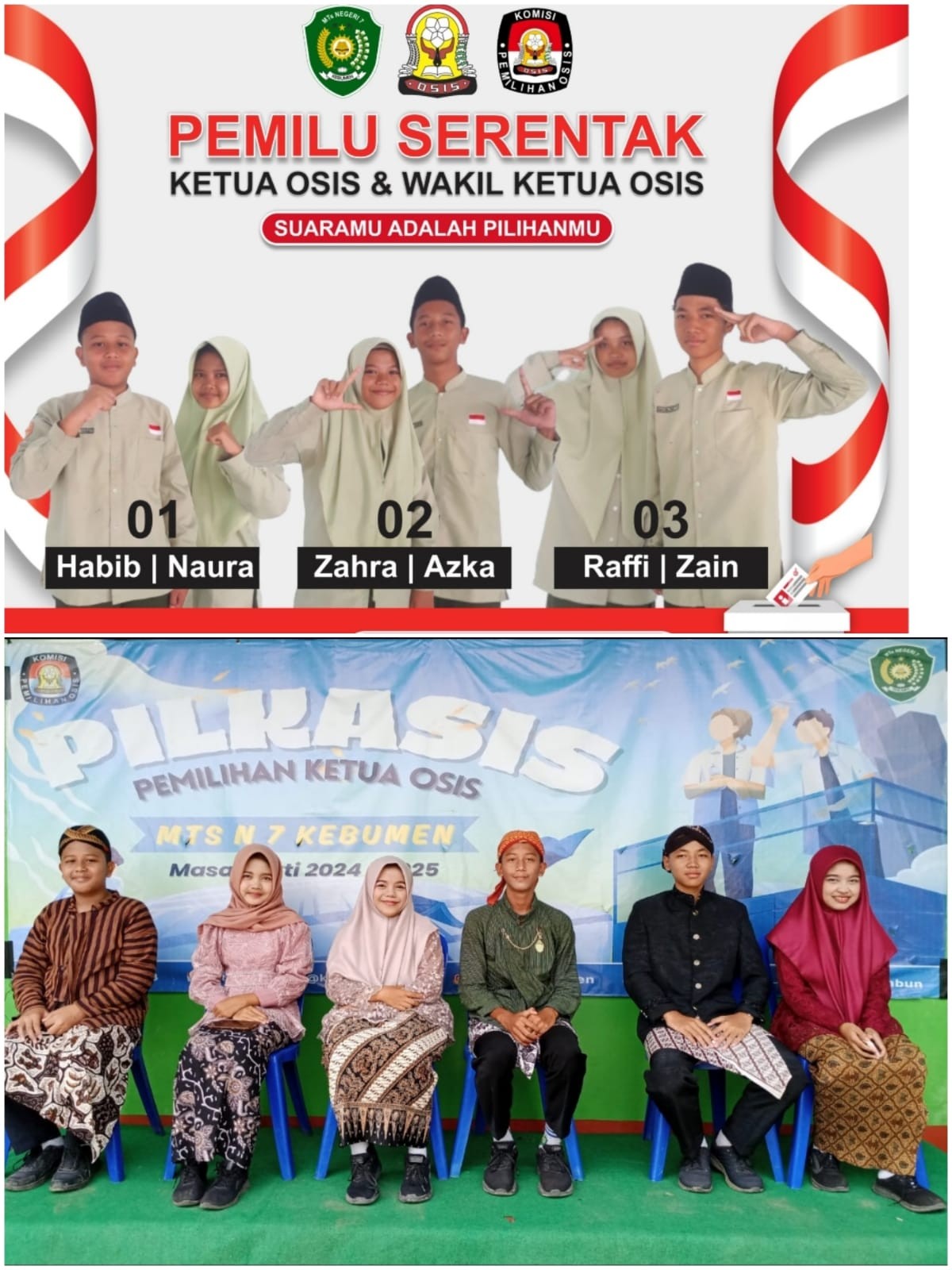 Tanamkan Nilai Demokrasi, OSIS MTsN 7 Kebumen Gelar  Pemilihan Ketua dan Wakil Ketua OSIS